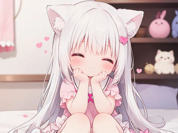 Ảnh anime nữ cute với mái tóc dài