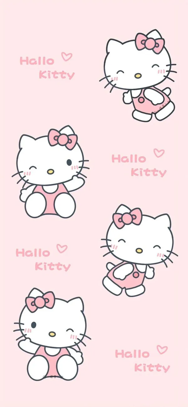 Hình nền điện thoại Hello Kitty đi học dễ thương