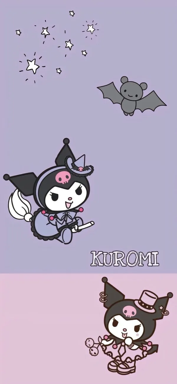 Hình nền điện thoại Kuromi cute cho iPhone