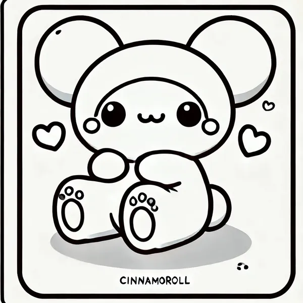 tranh tô màu cinnamoroll cute