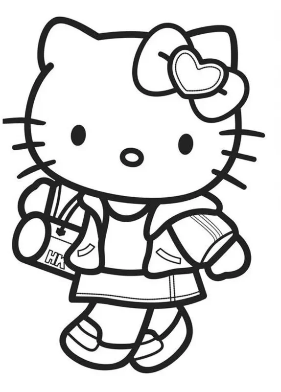 tranh tô màu hello kitty đẹp nhất 