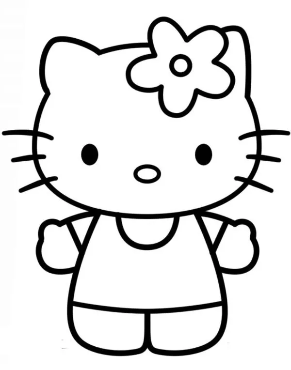 tranh tô màu hello kitty đáng yêu 