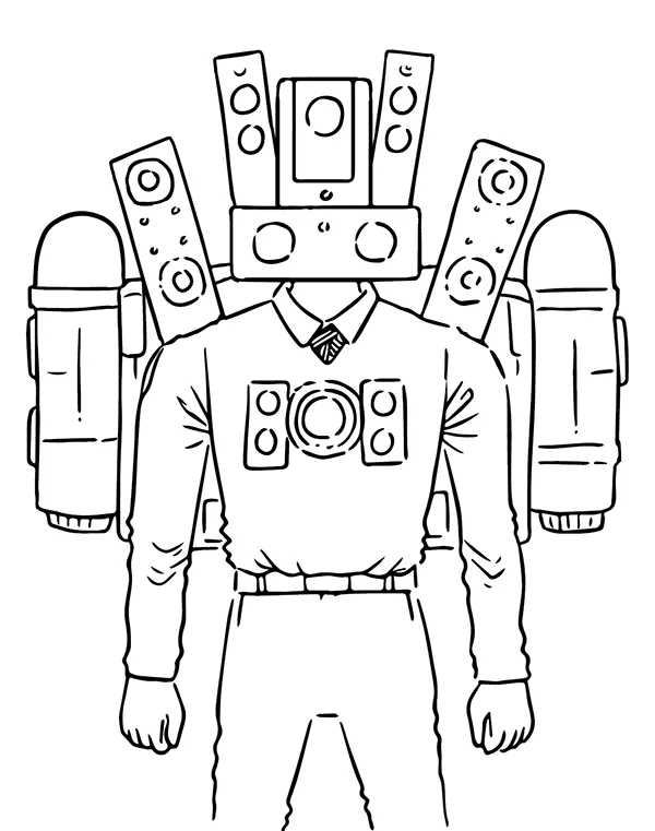 Tranh tô màu speakerman đỉnh nhất 