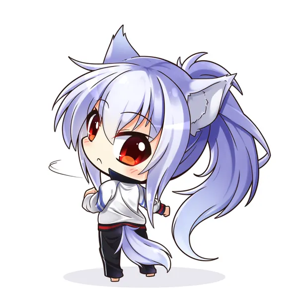 ảnh anime cute chibi tóc tím 