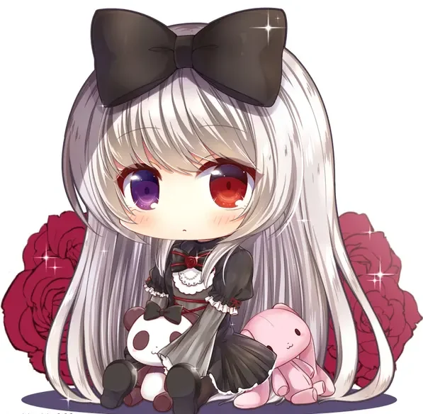 ảnh anime cute chibi nơ đen 