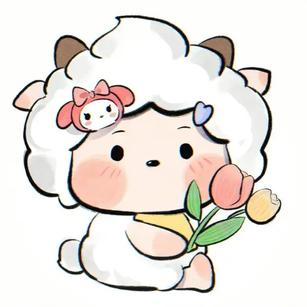 avatar cute cừu trắng