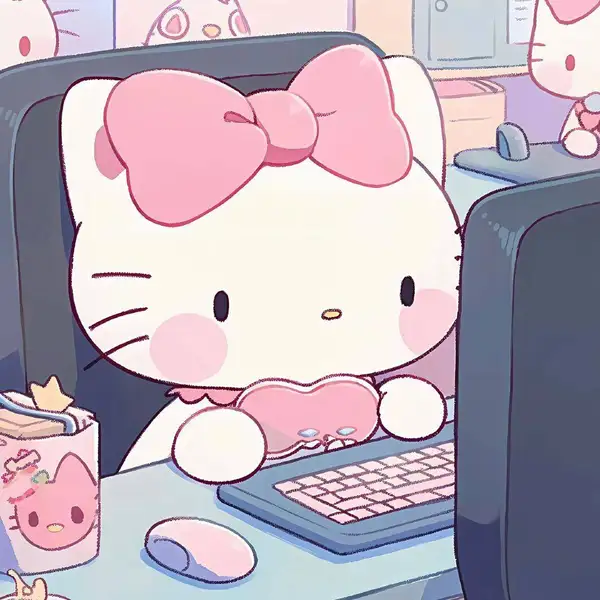 avatar đôi cute mèo hello kitty