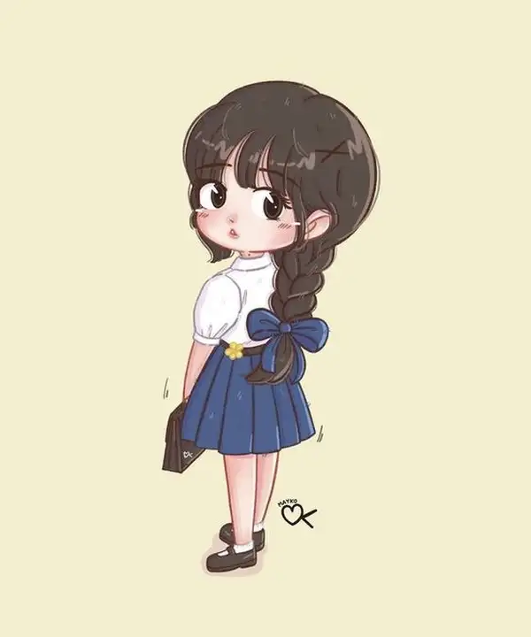 hình ảnh anime nữ học sinh cute chibi