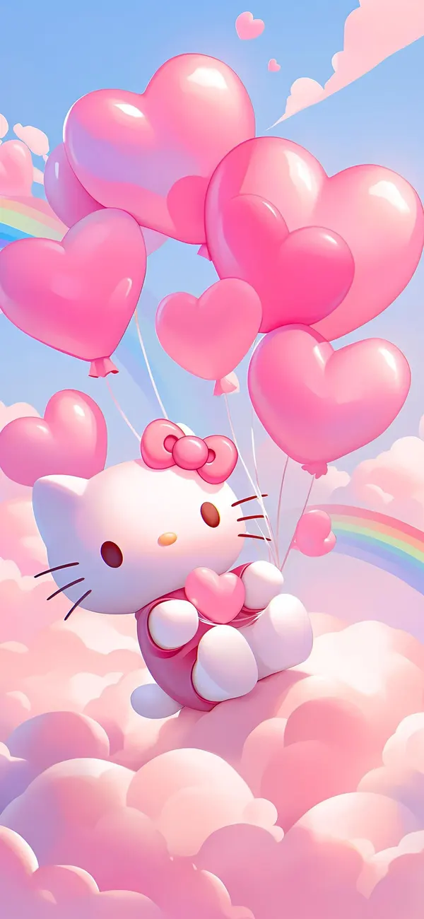 hình nền điện thoại dễ thương hello kitty