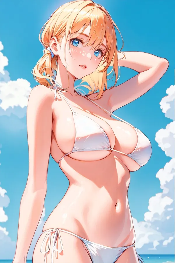 ảnh anime gái xinh mặc bikini đẹp nhất 