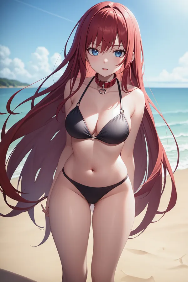 ảnh anime sexy bikini đen 