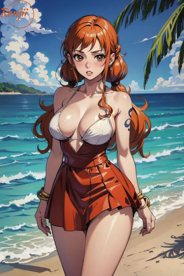 anime nami ở biển 