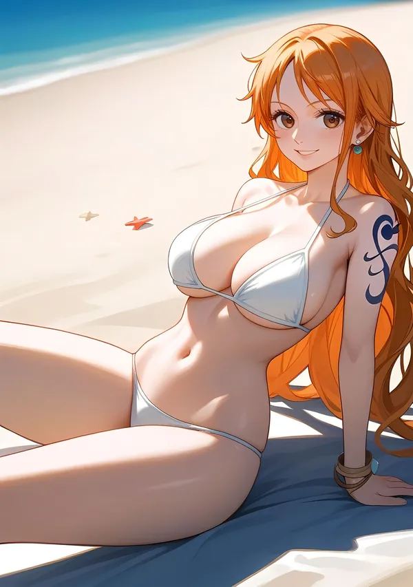 anime nami mặc bikini 