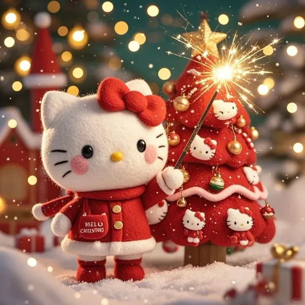 Avatar Hello Kitty giáng sinh đẹp