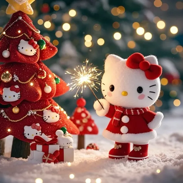 Avatar Hello Kitty thú vị cho giáng sinh 