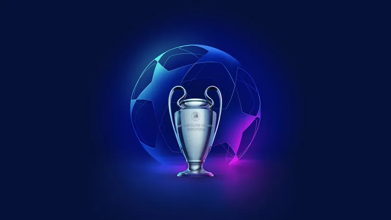 Cúp Champions League rực rỡ dưới ánh đèn, đăng ký Lucky88 để cá cược giải đấu này.