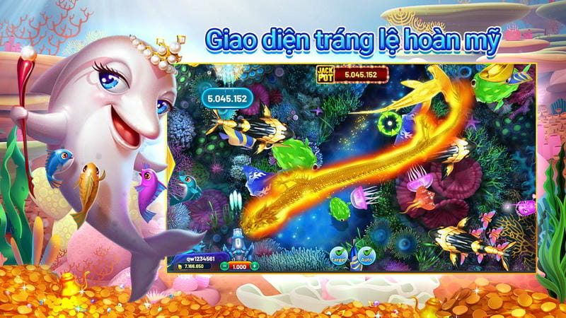 Người chơi canh thời gian nổ Jackpot trong game bắn cá đổi thưởng tặng code.