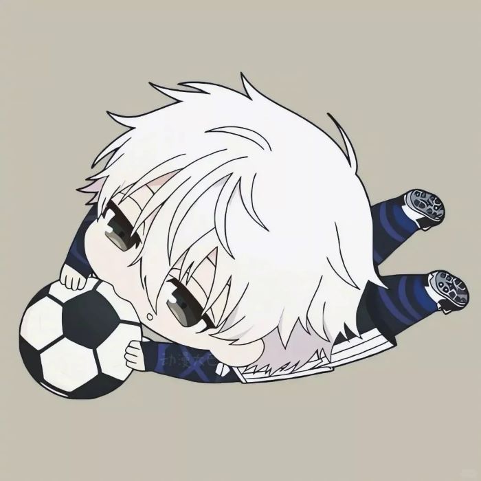 ảnh nagi seishiro chibi ôm quả bóng 