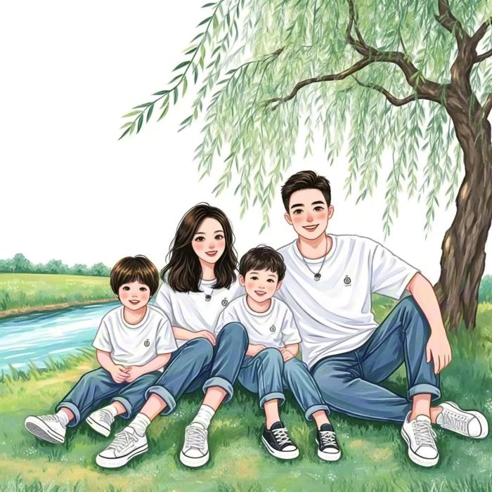 hình ảnh gia đình hạnh phúc chill đẹp 