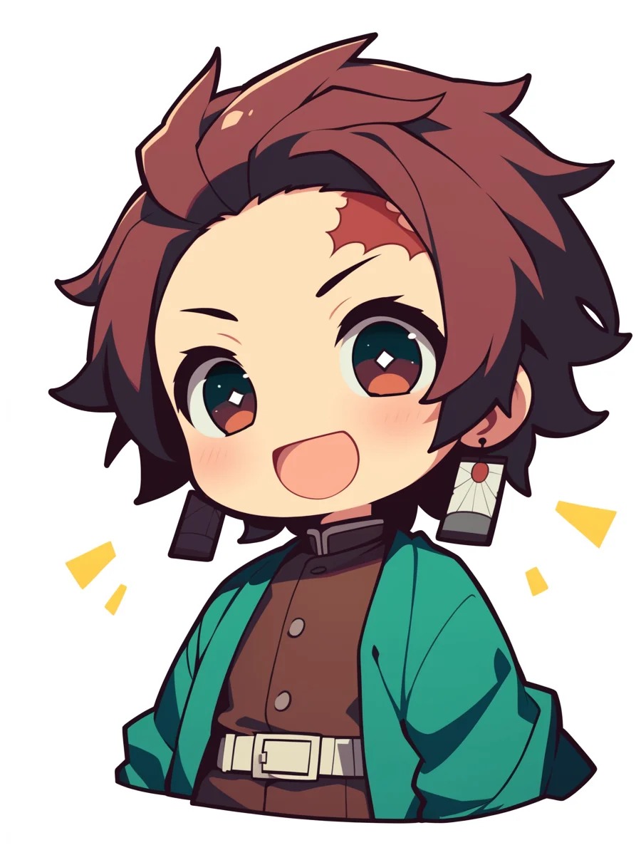 Tanjiro Chibi dễ thương ngất ngây