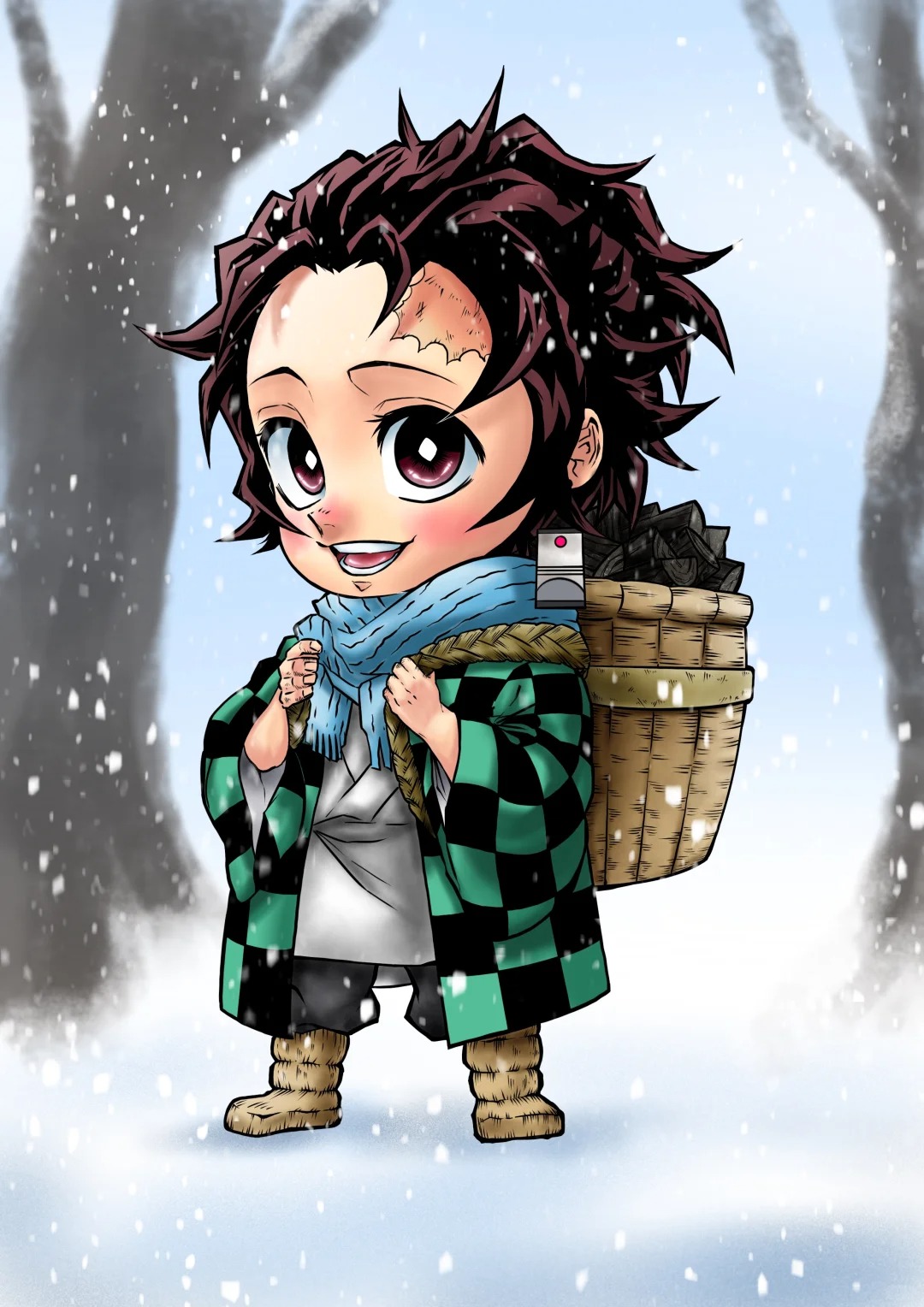 Tanjiro Chibi anime cực cute
