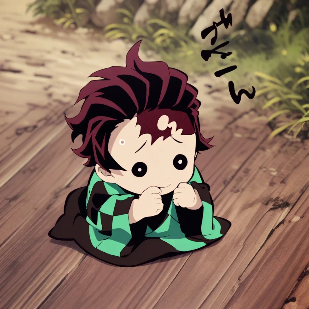Tanjiro Chibi phiên bản hoạt hình
