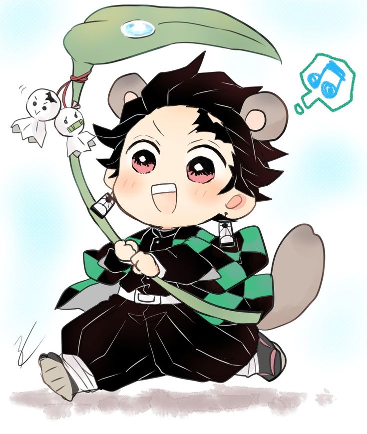 Tanjiro Chibi phong cách kawaii
