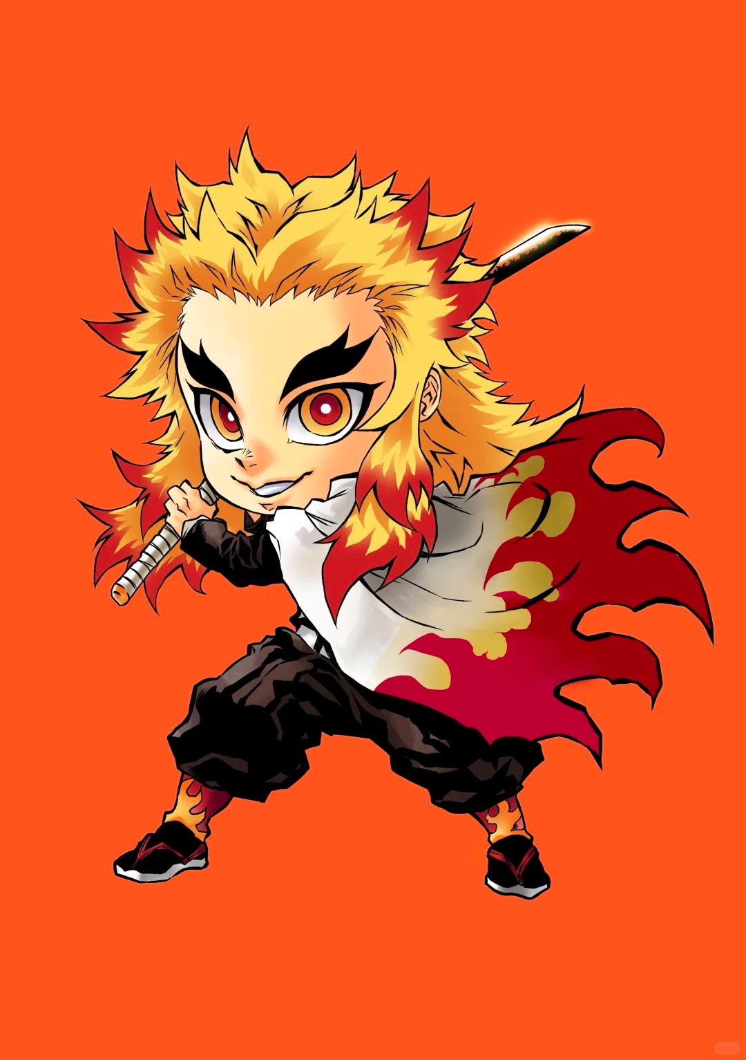Tanjiro Chibi rực cháy 