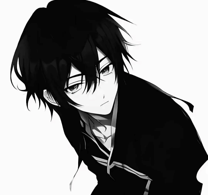 avatar anime đen trắng 12