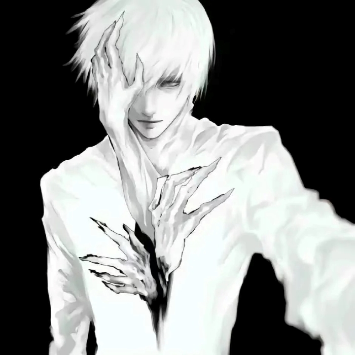 avatar anime đen trắng 14