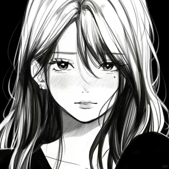 avatar anime đen trắng 18