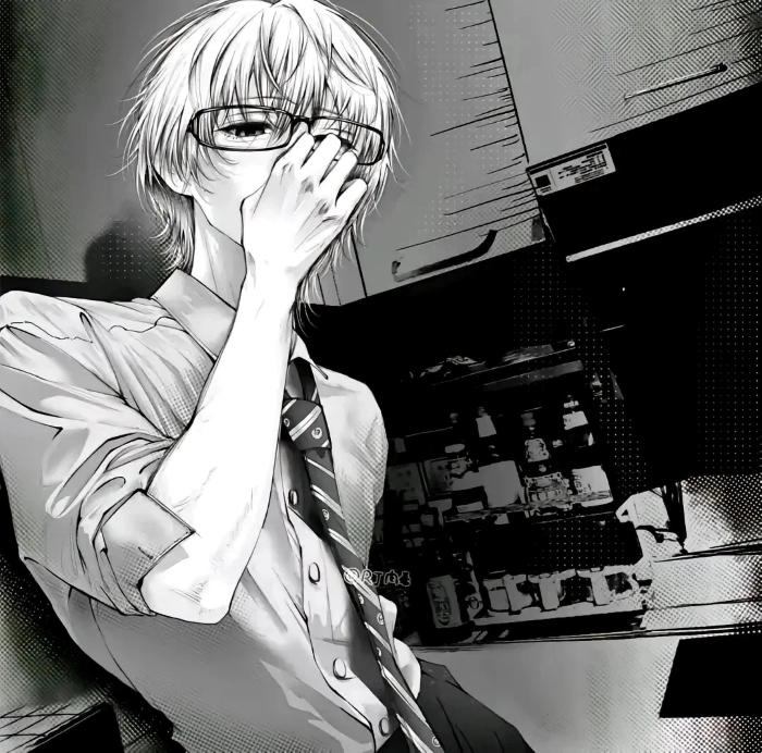 avatar anime đen trắng 28