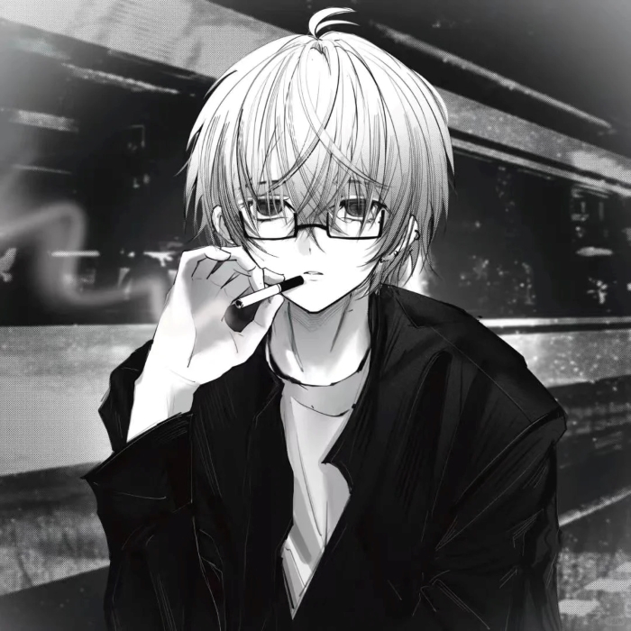 avatar anime đen trắng 31