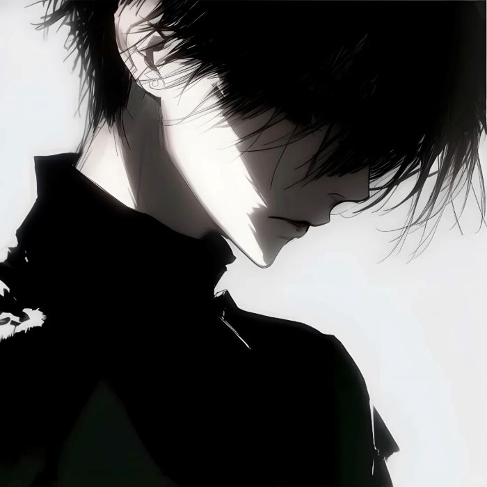 avatar anime đen trắng 32
