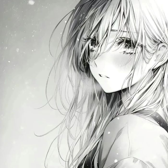 avatar anime đen trắng 4