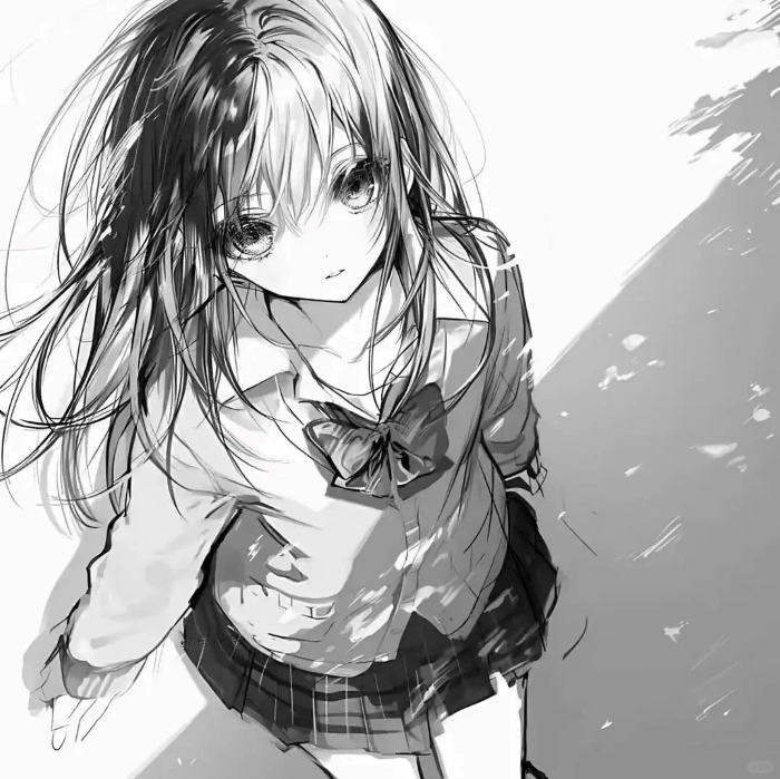 avatar anime đen trắng 6
