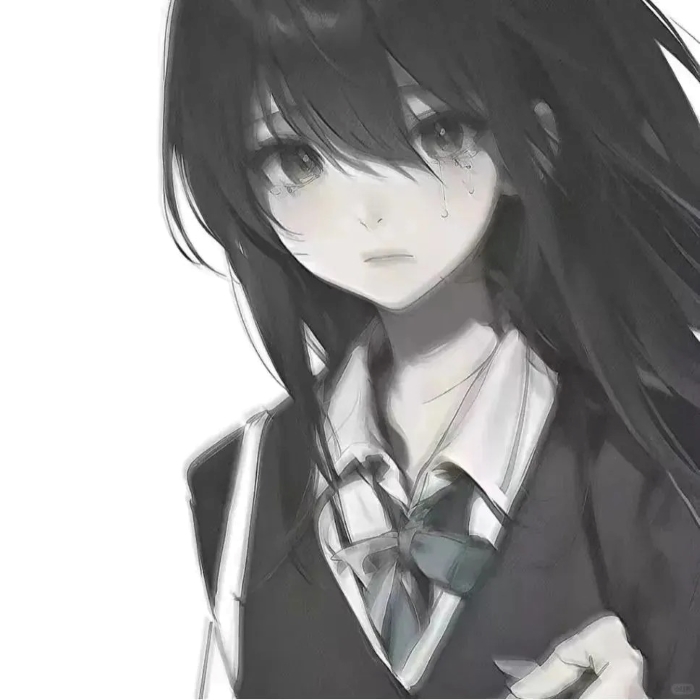 avatar anime đen trắng 9
