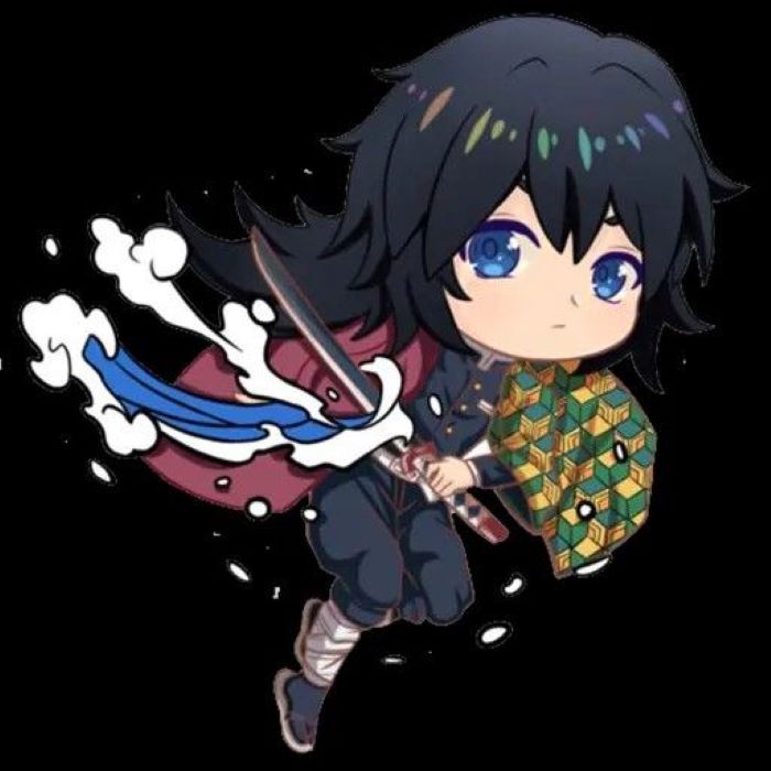 tomioka chibi đang chiến đấu
