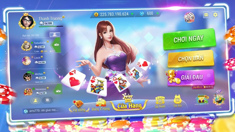 Người chơi tập trung trong ván xì tố đổi thưởng đầy kịch tính