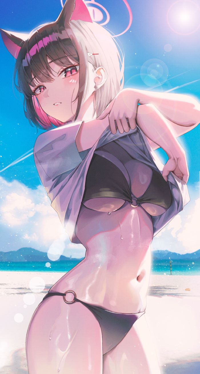 anime không che bikini đen 