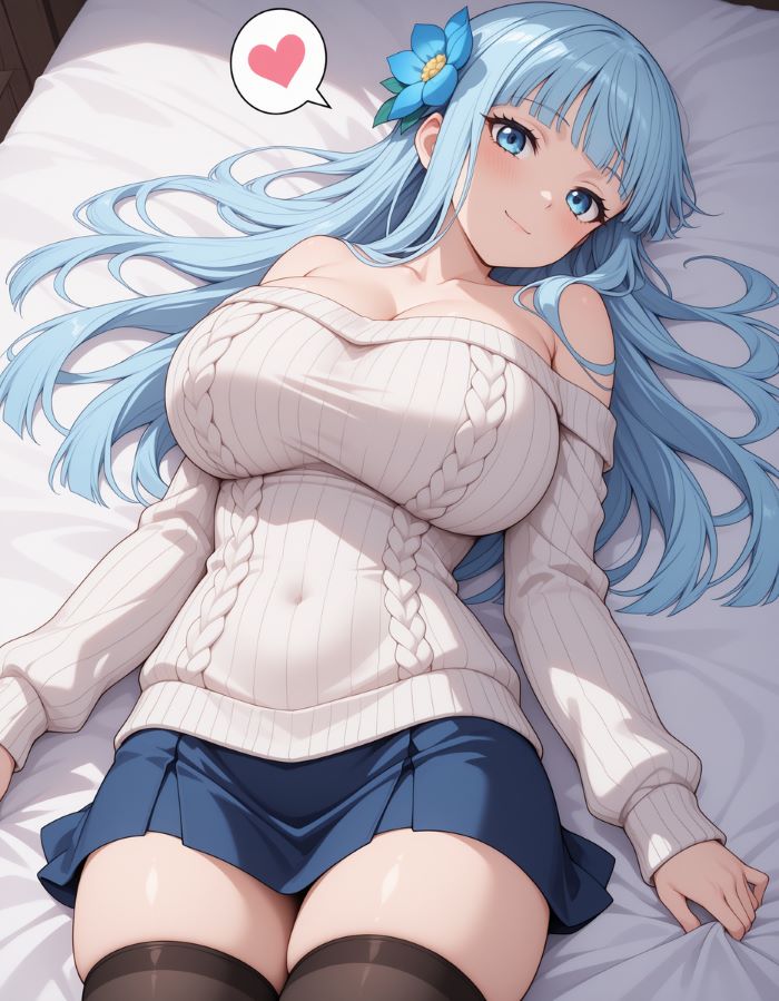 Gái anime tóc xanh 