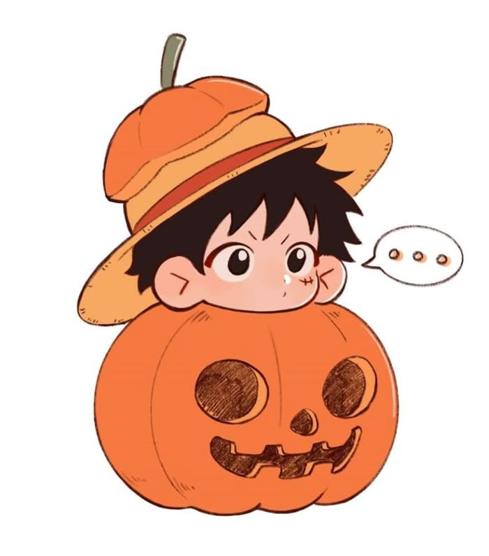 luffy chibi hoạt hình đáng yêu
