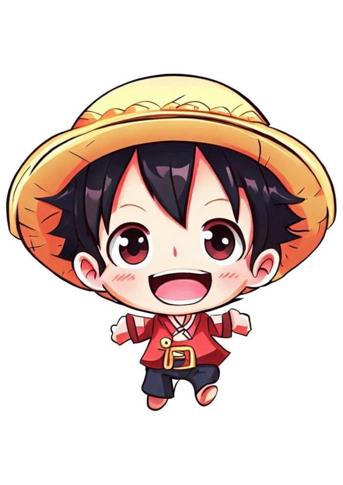 luffy chibi hoạt hình siêu ngộ nghĩnh
