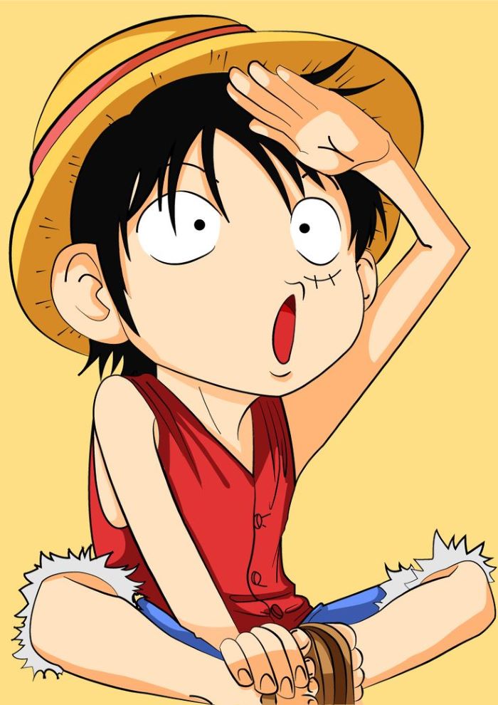 ảnh fanart luffy chibi cực kỳ sáng tạo