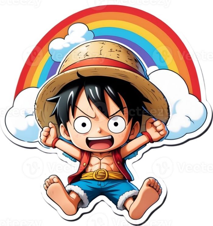 ảnh chibi luffy phong cách anime Nhật Bản