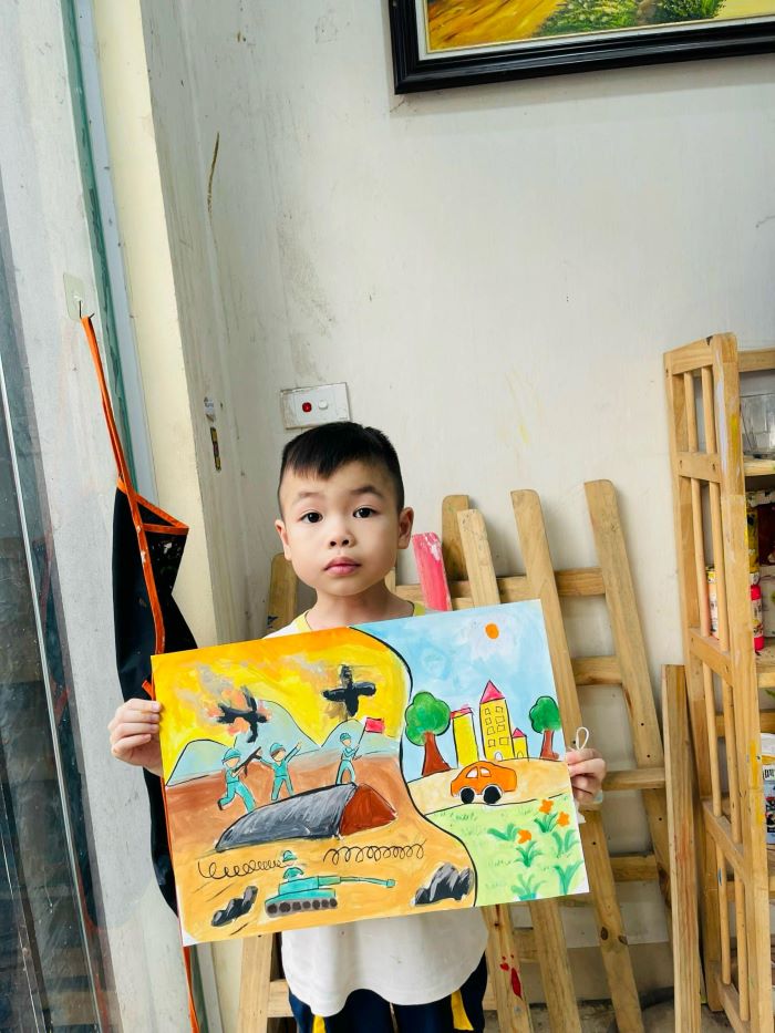 vẽ tranh chiến thắng điện biên phủ 24