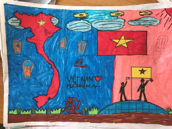 vẽ tranh chiến thắng điện biên phủ 4