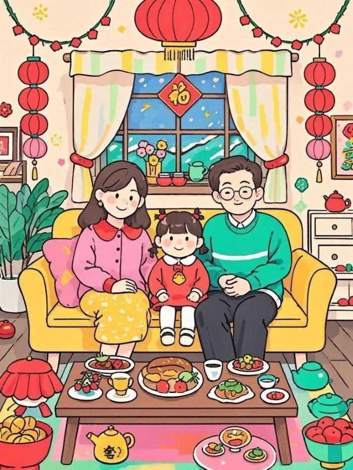 vẽ tranh gia đình 3