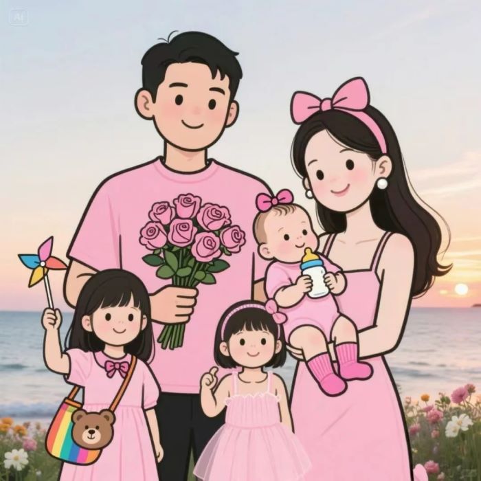 vẽ tranh gia đình 6