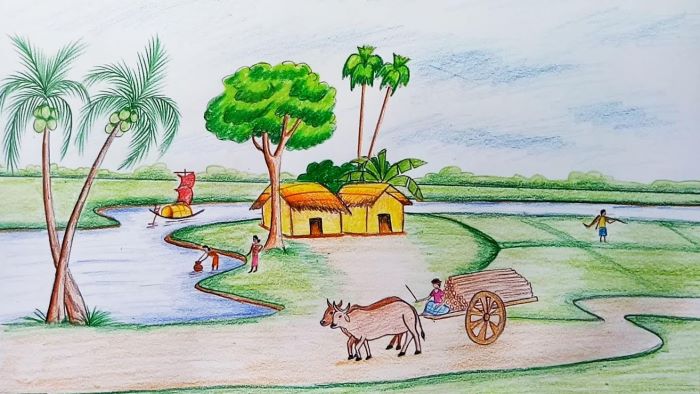 vẽ tranh phong cảnh 3